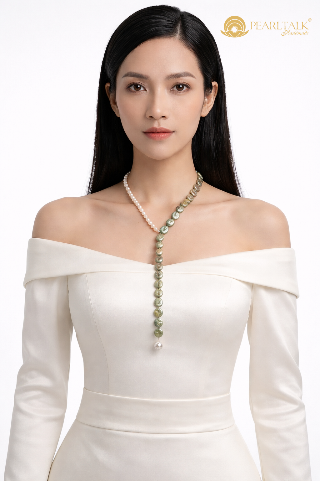 CHUỖI NGỌC TRAI ĐÔI HIGH NECK 5MM 14MM